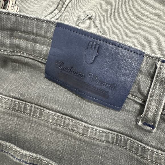 Luchiano Visconti Jeans Mens Favorite Modern Fit Slim 42x34 (41x30 actual) Gray - Picture 8 of 16